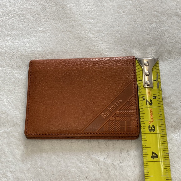VINTAGE BURBERRYS LEATHER CARD HOLDER UNISEX CARAMEL COLOR - Picture 6 of 10